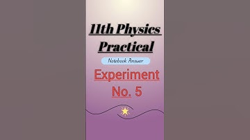 11th Physics Workbook Experiment no. 5 | Maharashtra State Board#11th_Physics