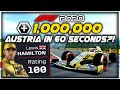 AUSTRIA IN 60 SECONDS IN FULLY-MAXED OUT CAR & 100 OVR HAMILTON IN F1 2020 MY TEAM CAREER MODE?!