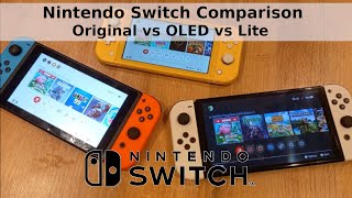 Nintendo Switch vs OLED vs Lite. Console Comparison.