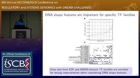 Transcription factor binding site prediction in vivo using... - Anthony Mathelier - RECOMB/RSG 2015