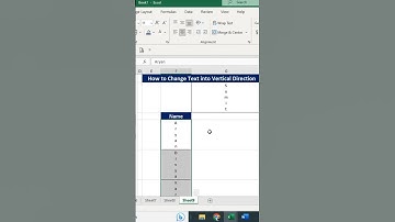 Change Text into Vertical Position #excel #exceltips #msexcel #msexceltutorial  #shortsvideo #shorts