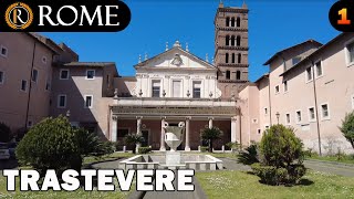 Rome guided tour ➧ Trastevere (1) - Santa Cecilia in Trastevere [4K Ultra HD]