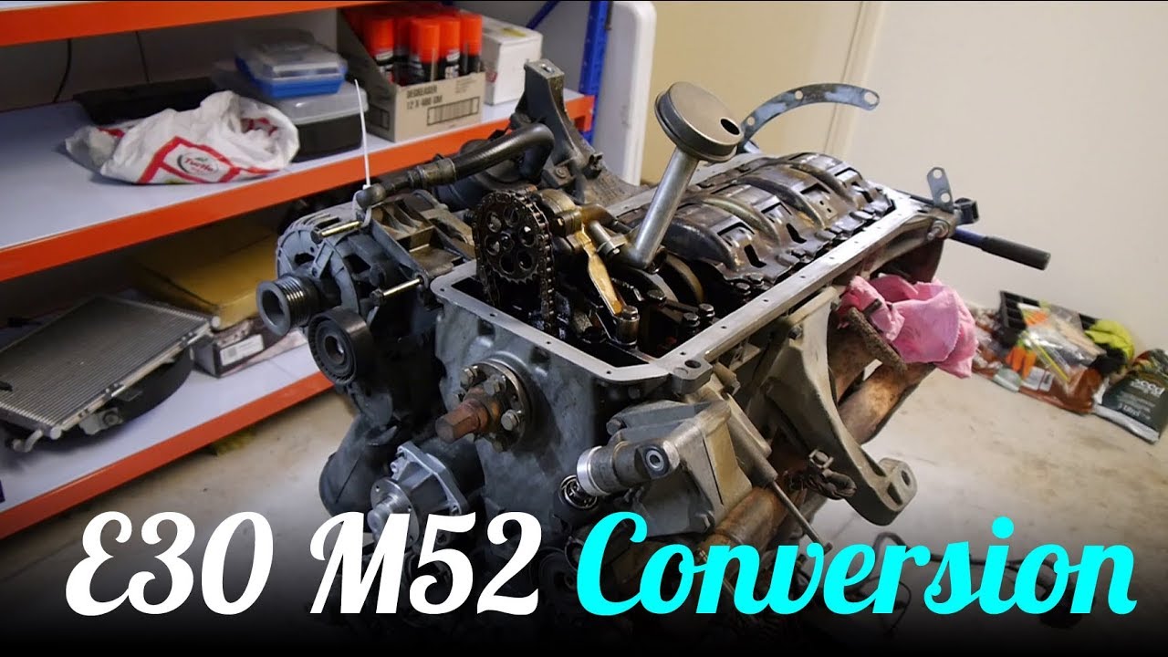 E30 M52 Conversion Episode 4. E36 steering Part 2 Engine Part 2 YouTube