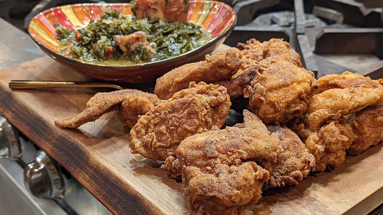 How to Make Southern Fried Chicken with Smoky Collard Greens | Rachael Ray Show