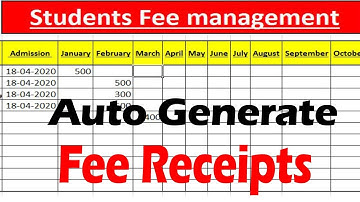Students Auto Generate Fee Receipts by learning center in Urdu/Hindi