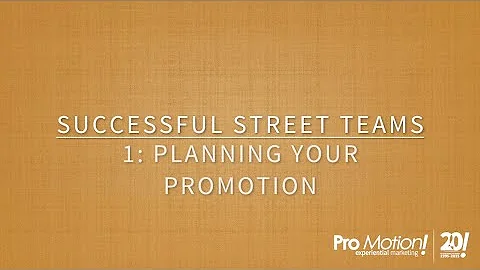 Successful Street Teams Part 1 - Planning Your Promotion