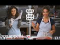 Nina Dobrev Tries to Keep Up with a Professional Chef | Back-to-Back Chef | Bon Appétit