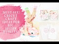 BABY IS COMING!  LET&#39;S MAKE BIG SISTER BASKETS!  CRICUT CRAFT IDEAS FOR BIG SISTER GIFTS