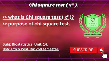 Chi square test in urdu | BsN 6th, Post-Rn 2nd| Unit# 14 | Biostatistics |