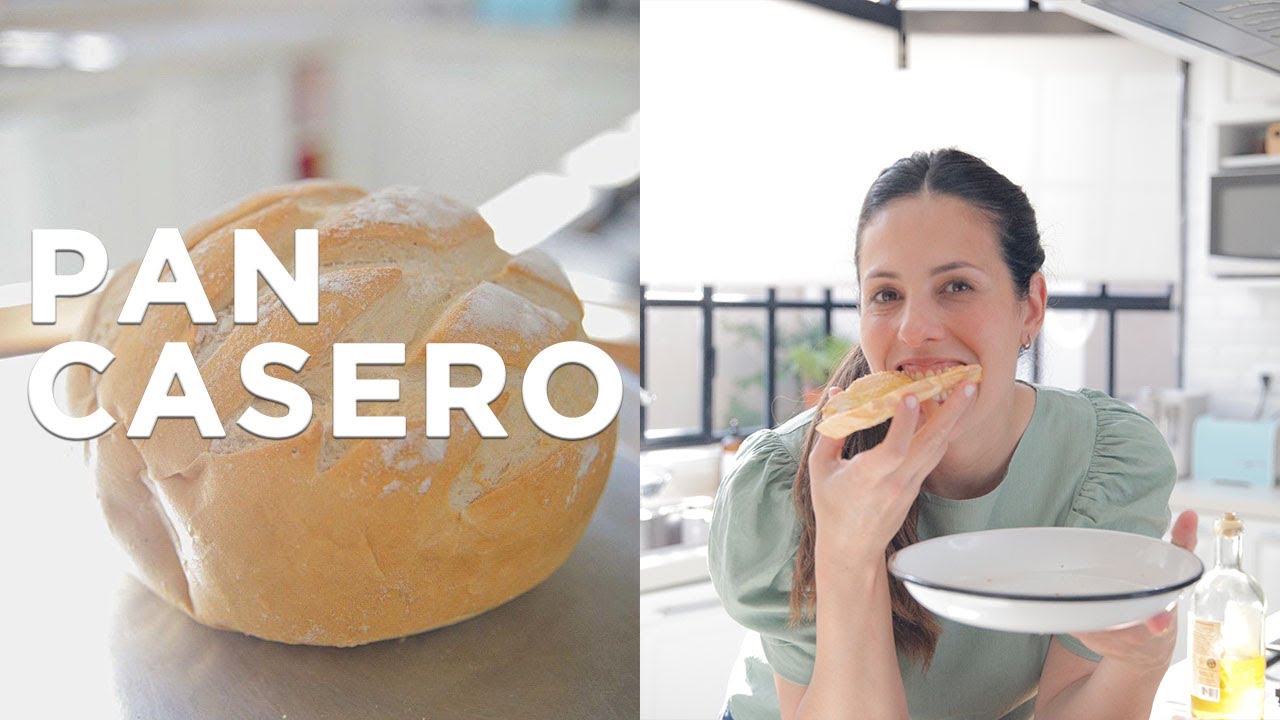 PAN de campo casero EN 1 SOLO BOWL, con 3 INGREDIENTES apto veganos