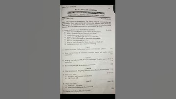 B.Ed. 3rd Semester PYQ || Lucknow University || Theoretical Foundations Of Curriculum 📝