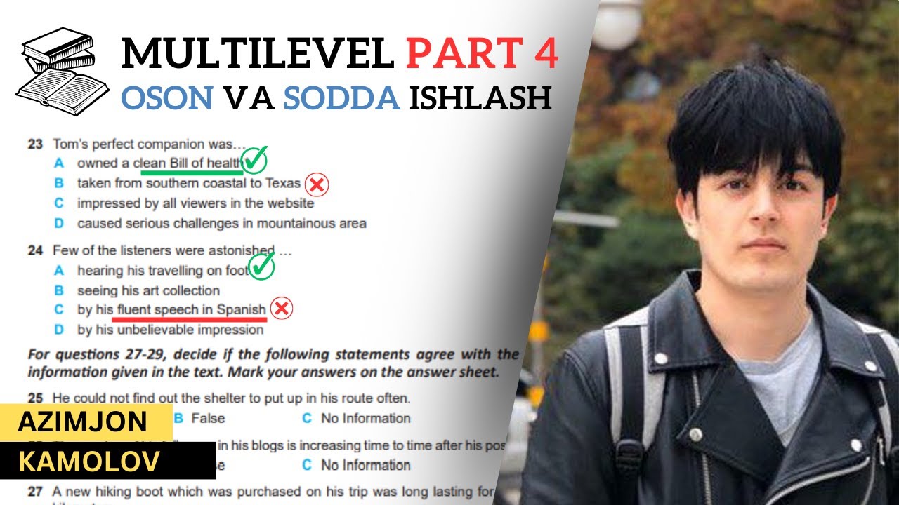 Multilevel Reading Part 4 Ishlash Jarayoni Sodda Usulda