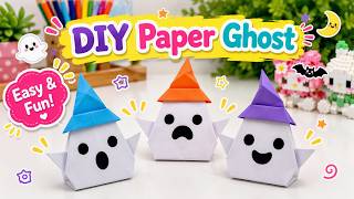 Paper Ghost For Kids / Halloween paper crafts / Nursery Craft Ideas / Paper Craft Easy / KIDS crafts