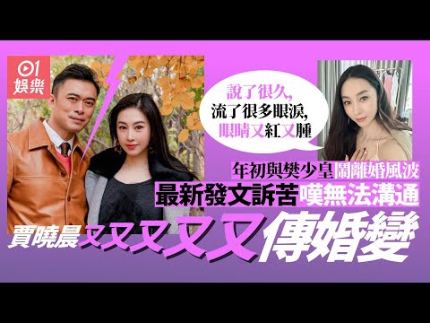 賈曉晨與樊少皇再傳婚變　突然發文訴苦嘆無法溝通：流了很多眼淚｜01娛樂｜賈曉晨｜樊少皇｜無綫藝人｜無綫藝人