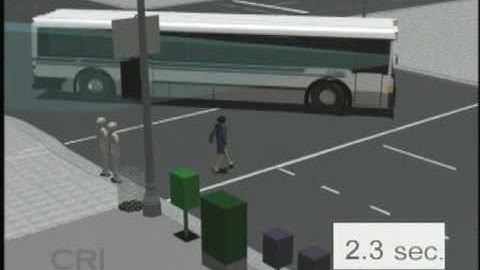 3D Forensic Reconstruction Animation of Oblique View of Female Pedestrian Stepping Into Bus