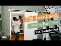 DIY Accent Wall Transformation + Sliding Barn Door (NYC Apartment)