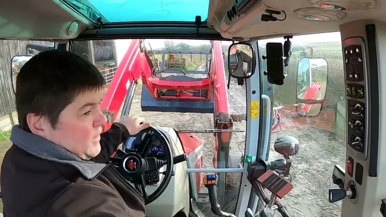 Cleaning out the cattle sheds