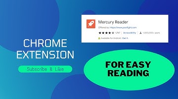 Mercury Reader Chrome Extension For Easy Reading ♥