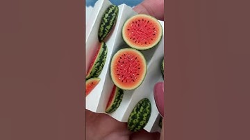 Making miniature watermelon cane with polymer clay 🍉 paid tutorial preview