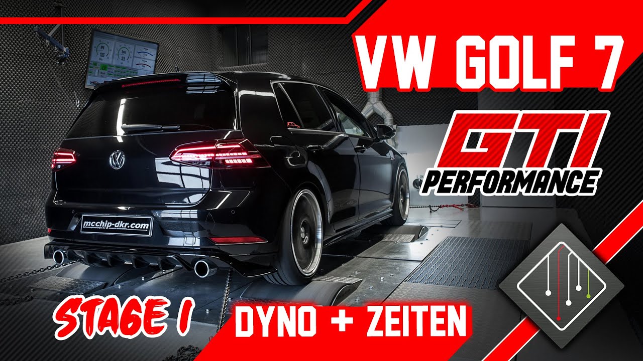 VW Golf 7 GTI Performance, Stage 1 Chiptuning - Dyno - 100-200