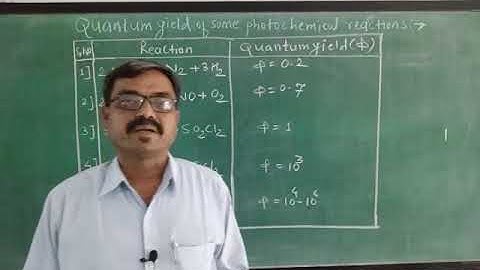 Photochemistry, Quantum yield, Reasons of high and low quantum yield.