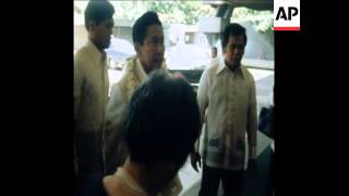 SYND 4 5 79 PRESIDENT MARCOS ARRIVING AT MEETING DEVELOPMENT BANK