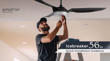 How to install Icebreaker 56" Smart Ceiling Fan Setup Tutorial |  Smafan(Carro)