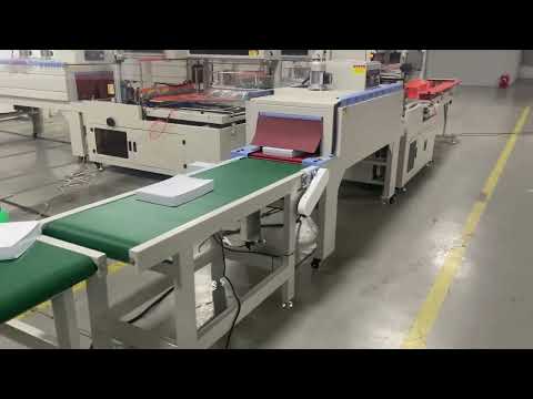 autoamtic L-bar shrinking wrap machine for paper bundles integration