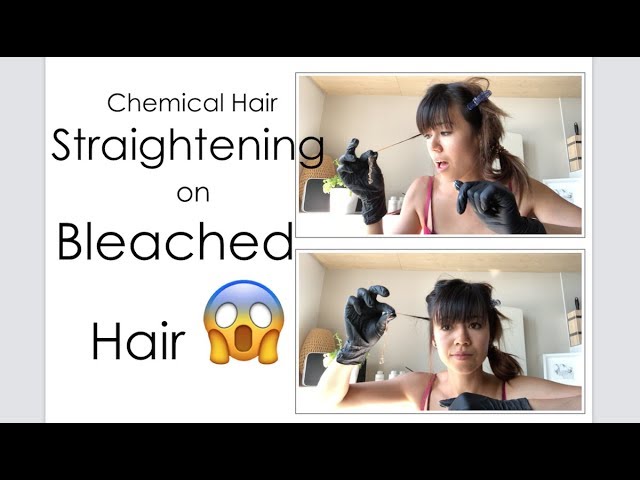 CHEMICAL STRAIGHTENING on BLEACHED HAIR | My Result & Experience - YouTube