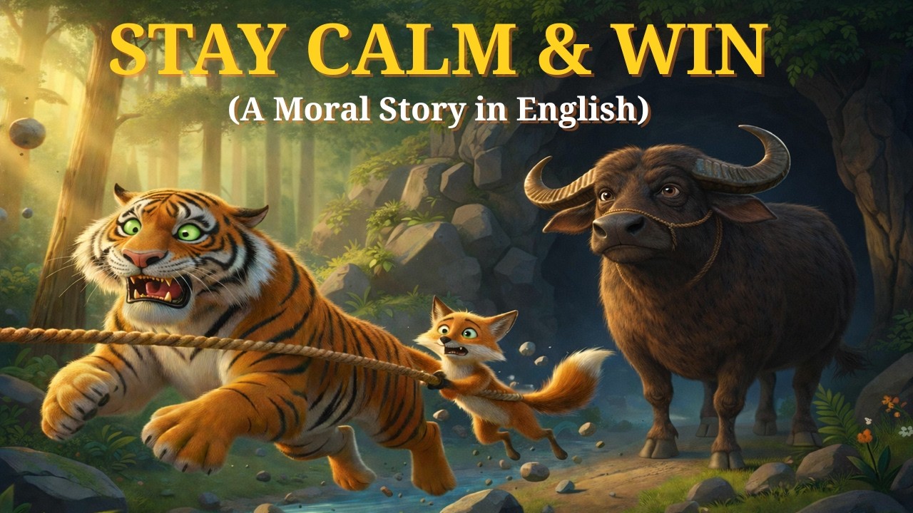 The Power of a Calm Mind | How a Buffalo Outsmarted a Tiger | Moral Story in English