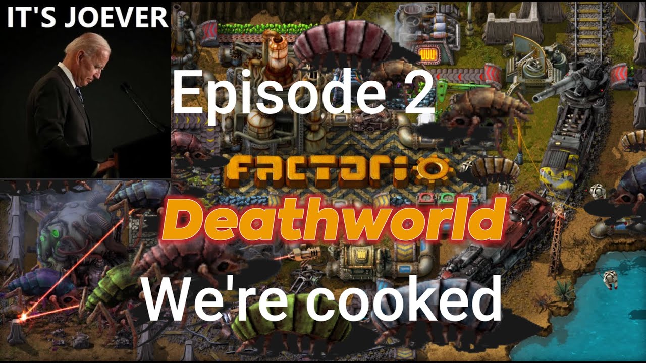We're cooked-Episode 2 Factorio Death World - YouTube