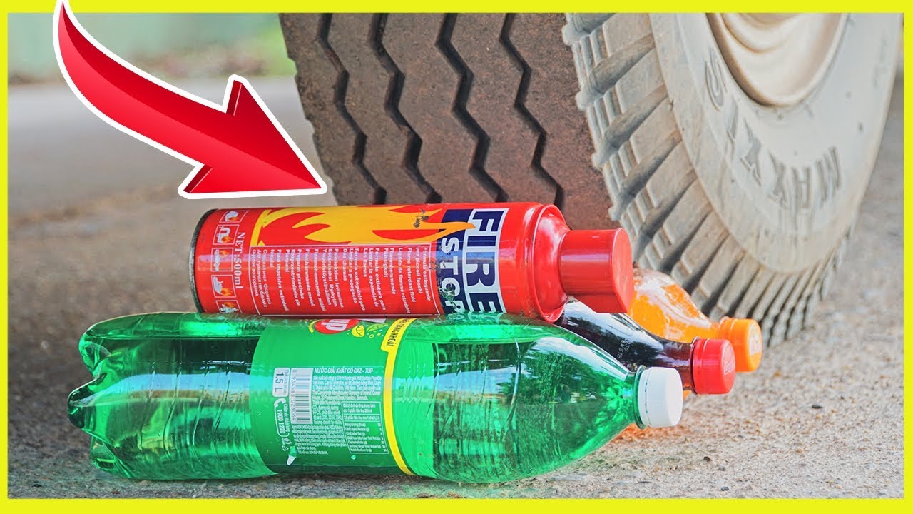 Crushing Crunchy & Soft Things By Car: Fire Extinguisher And Coca Cola - Toys Experiment #005 🚗🚗🚗