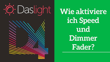 How do I enable speed and dimmer fader? | Daslight 4 DVC4 Videotutorial