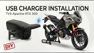 Essential USB Charger Mod on TVS Apache RTX 300| DIY | Step-by-Step Guide | Gear Gyani