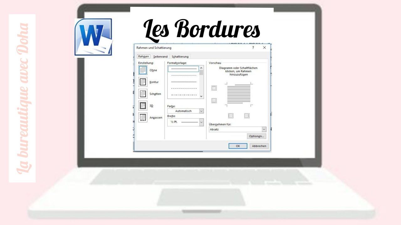 Encadrer du texte ou un titre/ BORDURES et TRAMES - بالدارجة - YouTube