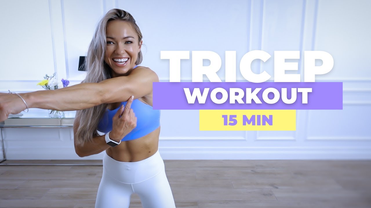 15 MIN TRICEP WORKOUT with Dumbbells   No Repeat  Caroline Girvan