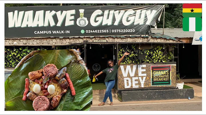 TRYING OUT THE BEST-LOOKING WAAKYE ON THE STREETS OF ACCRA|| NIGERIAN🇳🇬TRYING WAAKYE IN GHANA🇬🇭