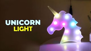 DIY UNICORN LIGHT - NIGHT LAMP ROOM DECOR IDEA