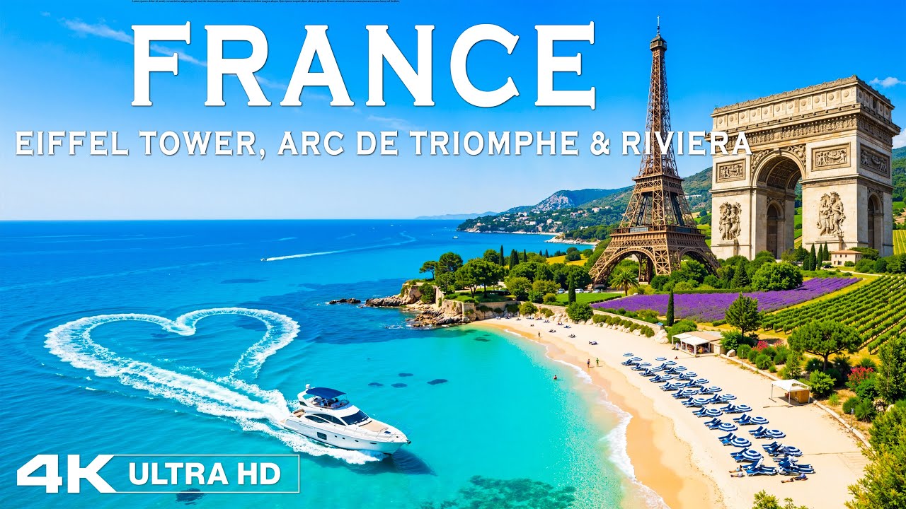 France 4K 🇫🇷 A 4K Visual Journey Through Mountains, Beaches, and Countryside With Deep House Chill 🎵