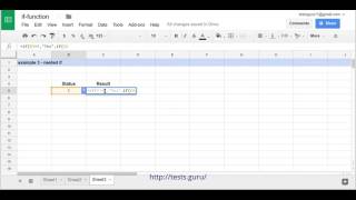 Using the IF function - Google Sheets