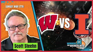 3/17/24 College Basketball Best Bets | Wisconsin vs Illinois Preview and Prediction
