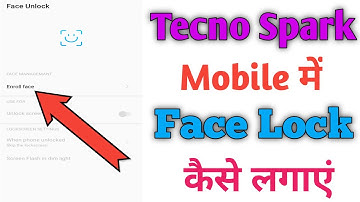 Tecno spark me face lock kaise lagaye | tecno mobile mein face lock kaise lagaen