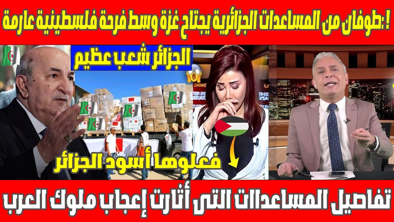 طوفان من المساعدات الجزائرية يجتاح غزة وسط فرحة فلسطينية عارمة: فعلوها أسود الجزائر!