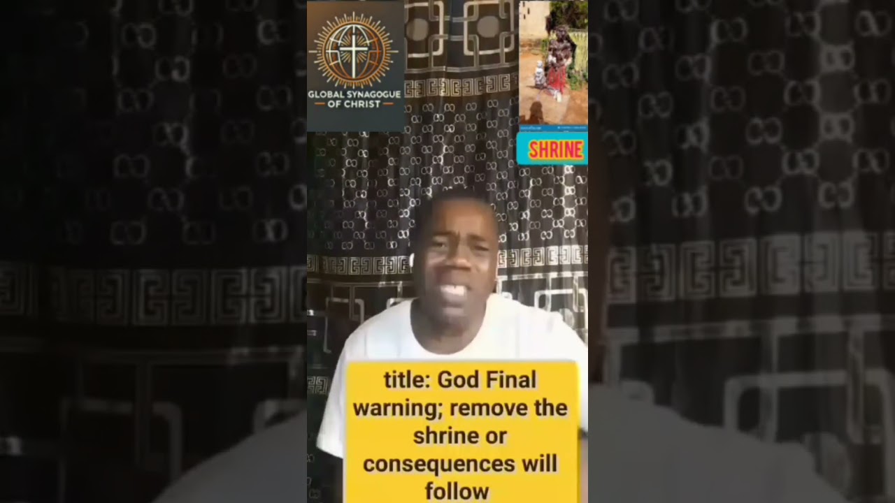 GOD FINAL WARNING: remove the shrine or consequences will follow 2026