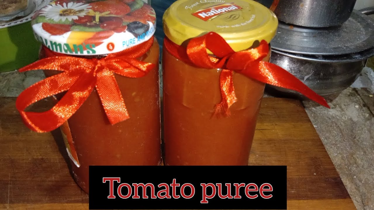How to make tomato puree recipe recipe by Cooking with marwa and