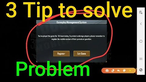 YOU HAVE PLAYED THE GAME FOR 3H TODAY PROBLEM SOLVE IN PUBG MOBILE | PUBG 3 HOURS PROBLEM | PART 2