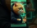 Când ești hacker, dar foamea e mai mare 🍕💻 #shorts #hacker #pisici #matrix