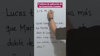 Problema 2 de aplicación de las Ecuaciones Lineales - #shorts