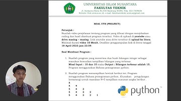 Soal Project UTS Algoritma Pemrograman | Muhamad Sani Hasbulloh