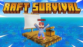 Ich Spiele Raft Survival in Minecraft mit Sohnemann